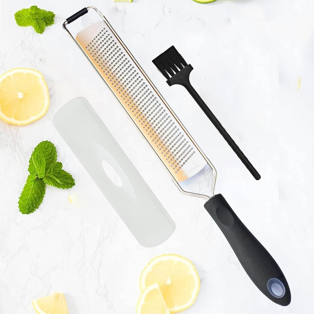 DESIGNED BY CHEFS ~ Premium Lemon Zester Grater With ly Angled