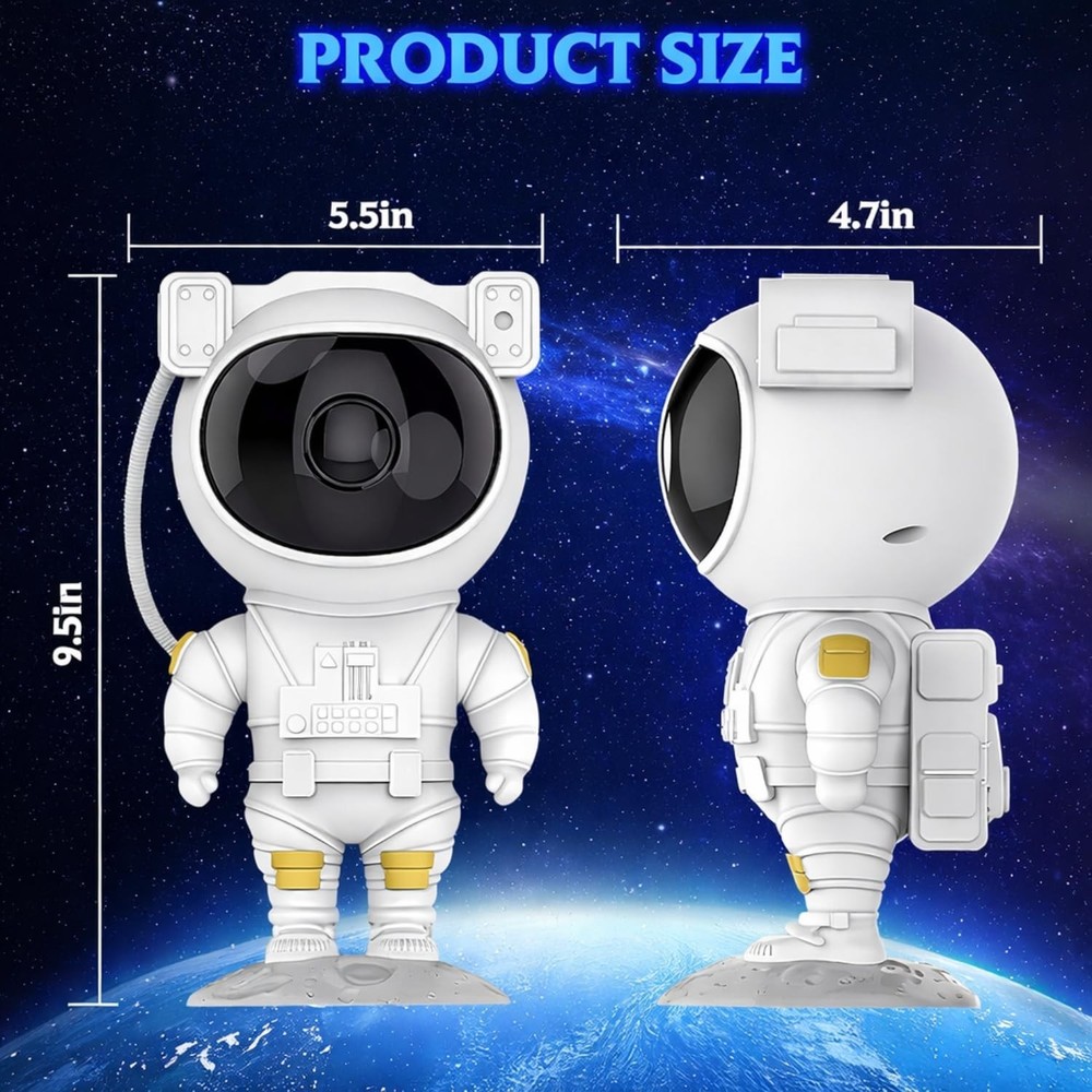 Mooyran Astronaut Starry Sky Night Light Projector - White