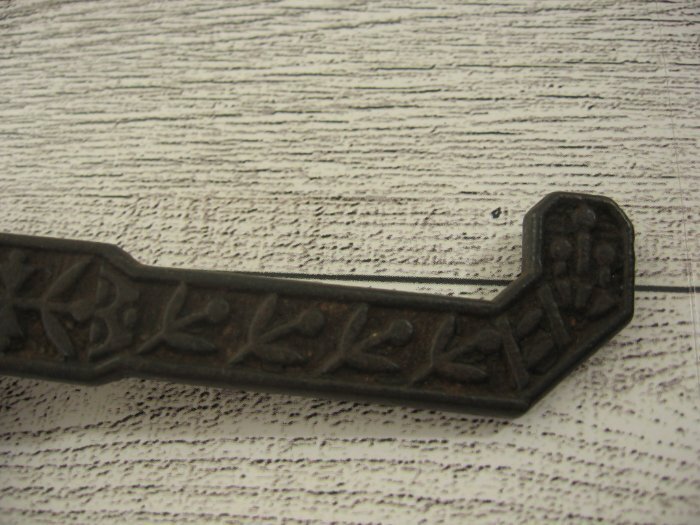 Antique Victorian Cast Double Coat & Hat Hook Wall Mount Embossed
