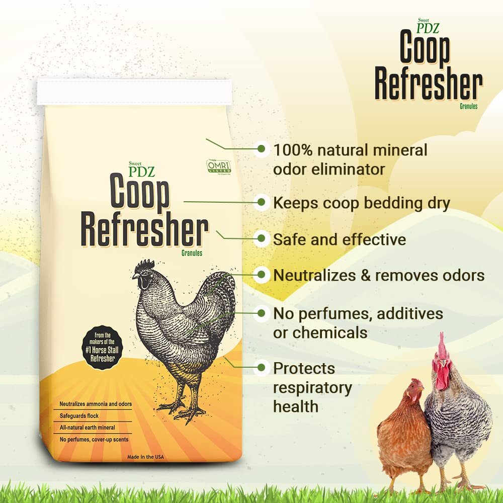 160 Oz Natural Odor Eliminator for Chicken Coops Safe Mineral Based Deodorizer