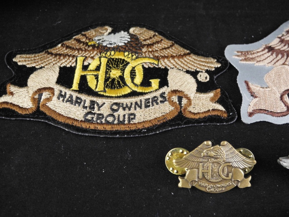 Harley Davidson Harley Owners Group HOG patch and pin eagle motorcycle