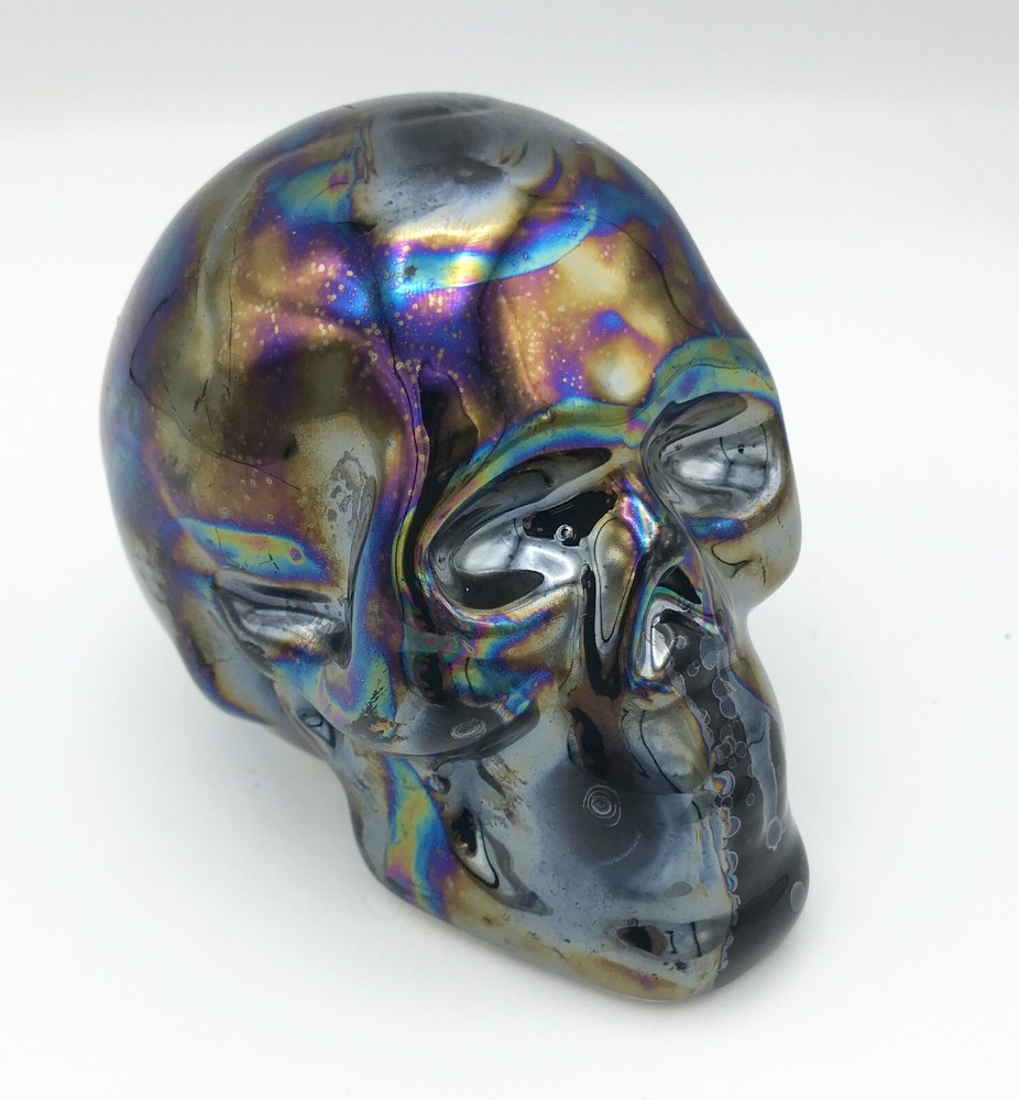 Skull -- Pearlized Iridescent Ceramic