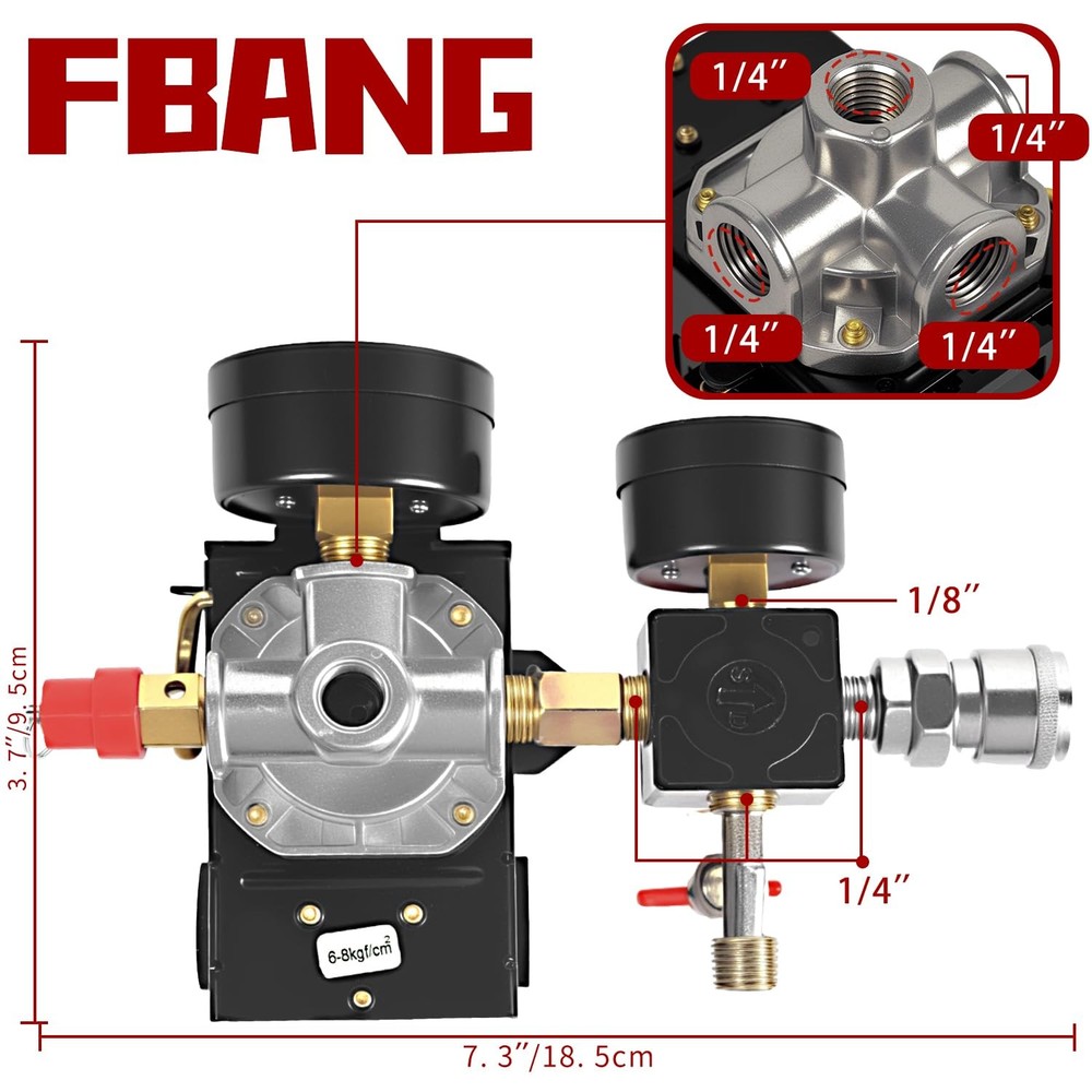 Air compressor shut off valveAir Compressor Pressure Switch Control Valve Pre...
