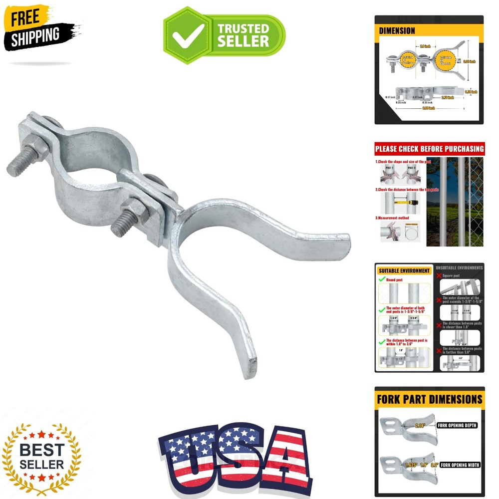 Fence Fork Lock, Galvanized Steel, 1 PCS