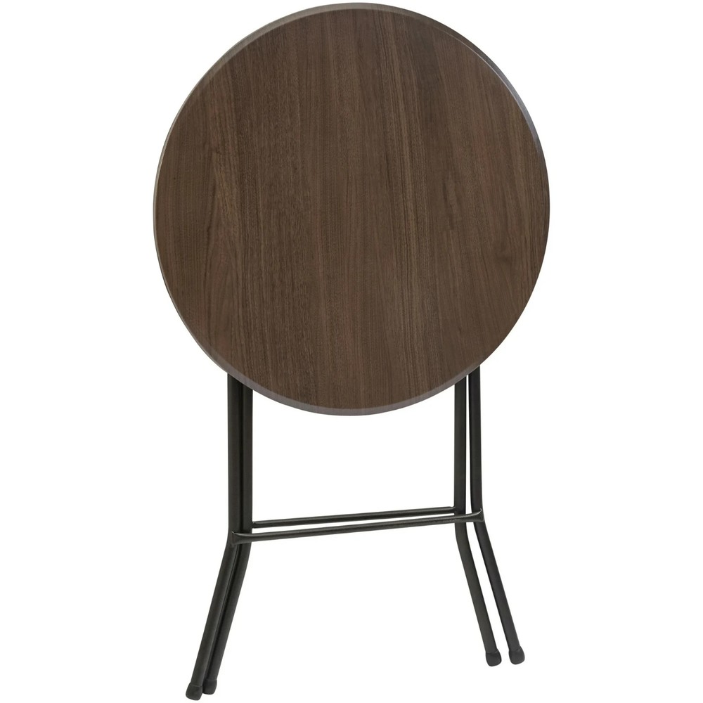 Mainstays 31"" Round High-Top Folding Table, Walnut