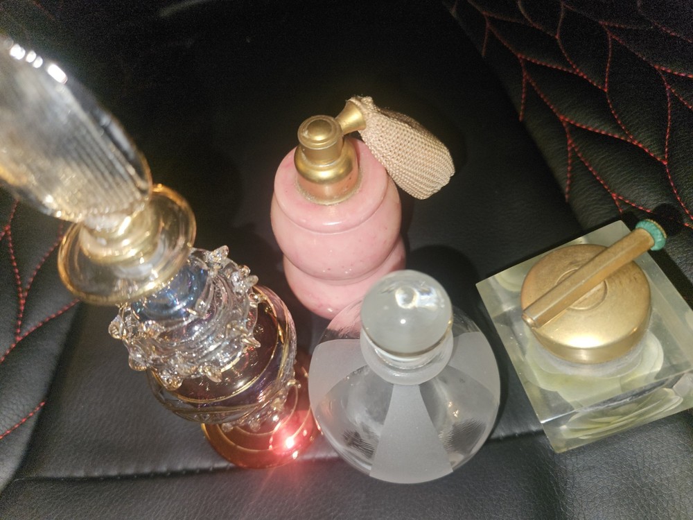 vintage empty perfume bottles lot