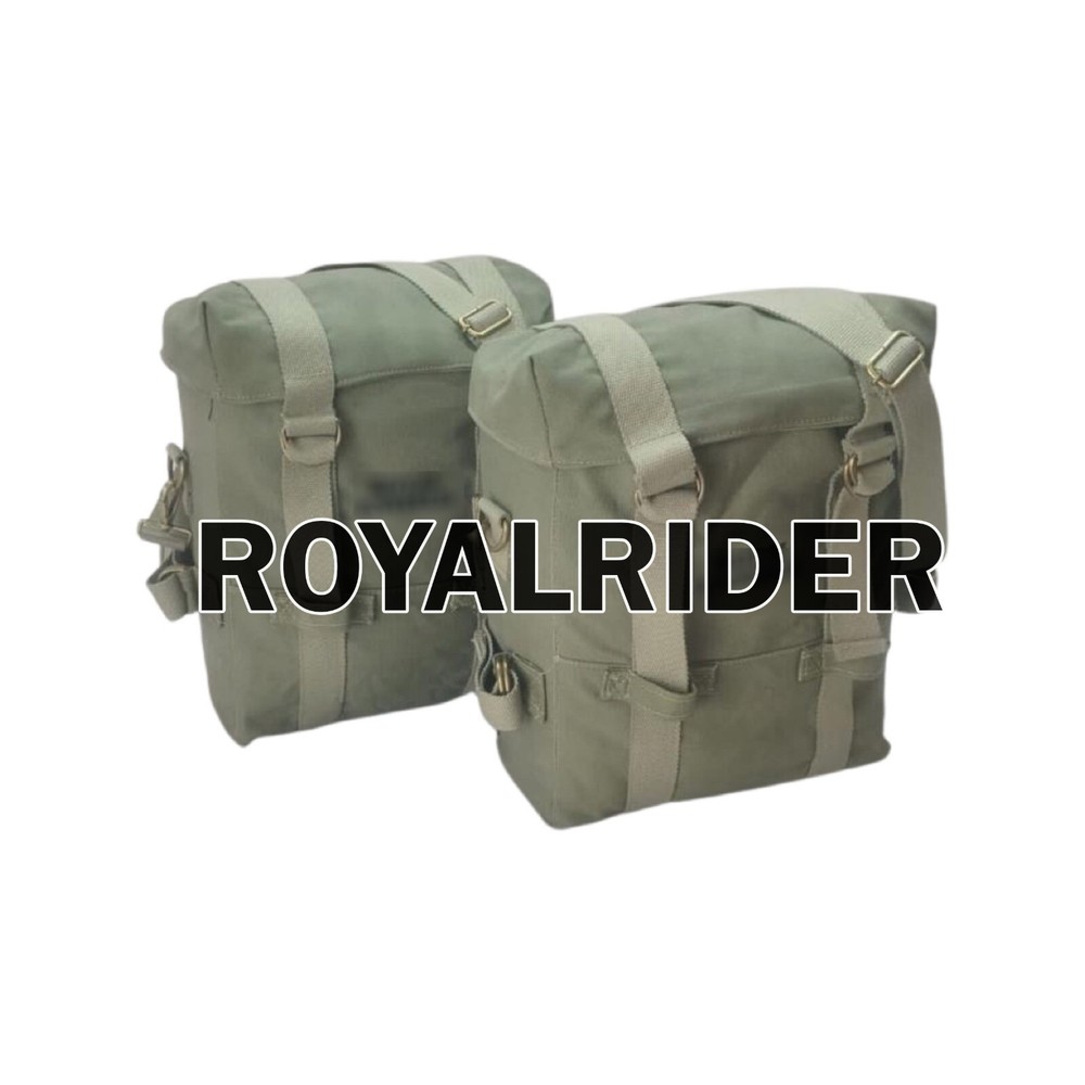 "PANNIER PAIR, OLIVE & MOUNTING RAIL KIT " Fit For R.E Hunter 350
