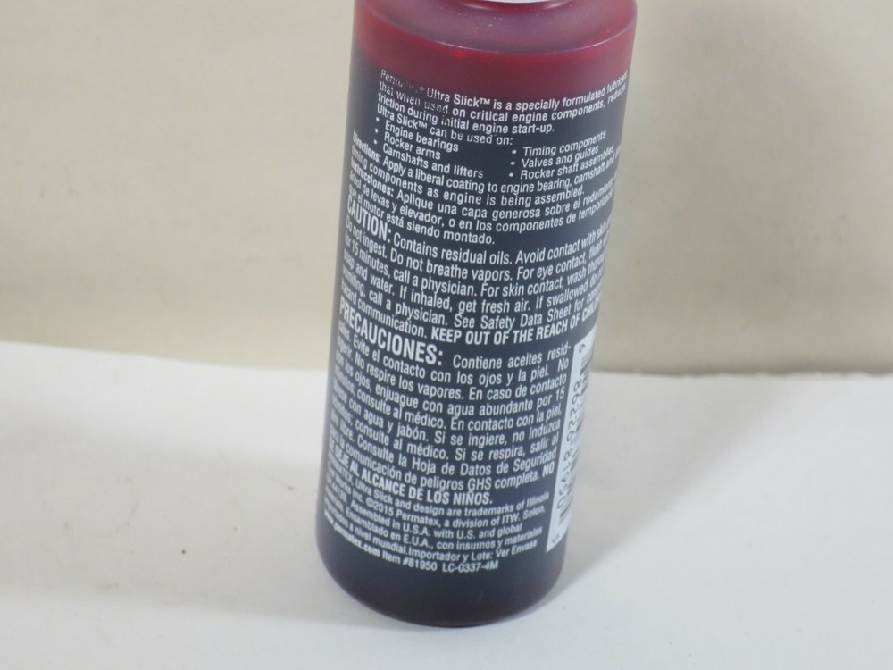 Ultra Slick Engine Assembly Lube 4oz Bottle Permatex 81950