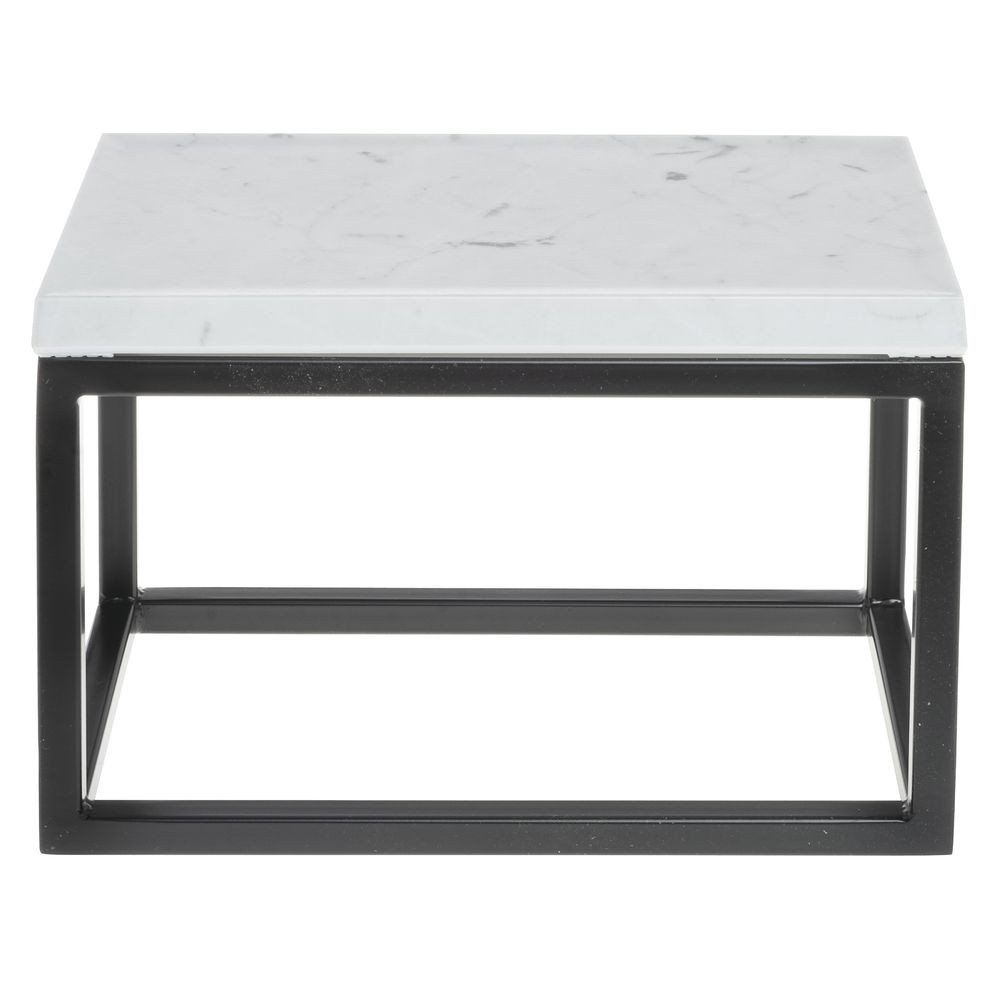 HUBERT® Black Display Riser with Marble Top - 7"H