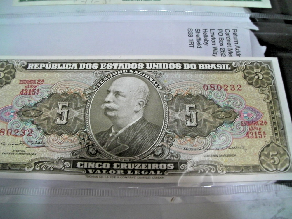 BANK NOTES WORLD 3 NOTES G46 BRASIL,PARAGUAY