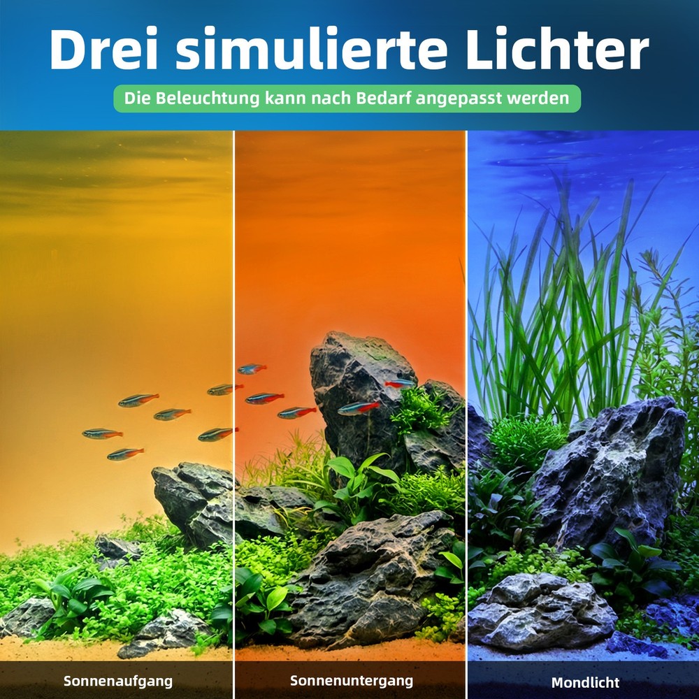 Adjustable LED RGB Aquarium Lighting Lamp Full Spectrum Surface Mount Light Light