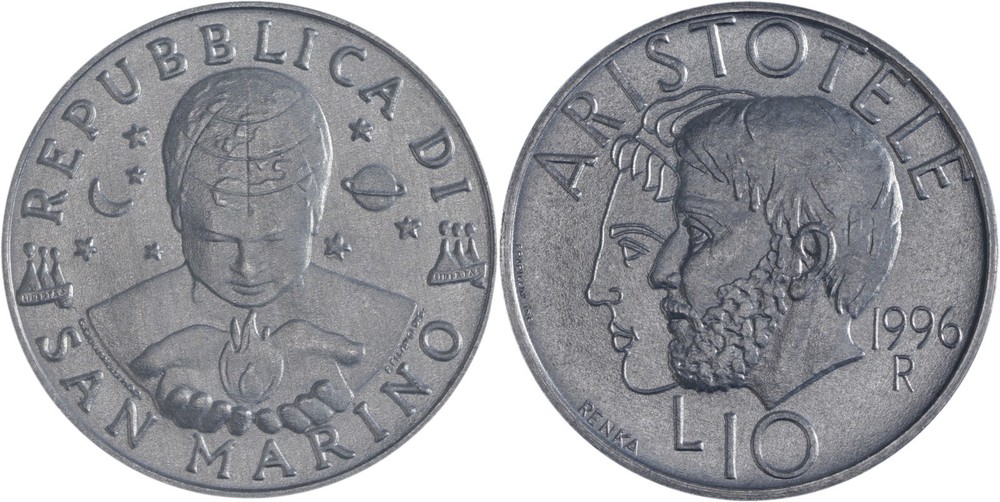San Marino: 10 Lire Aluminum 1996 - UNC