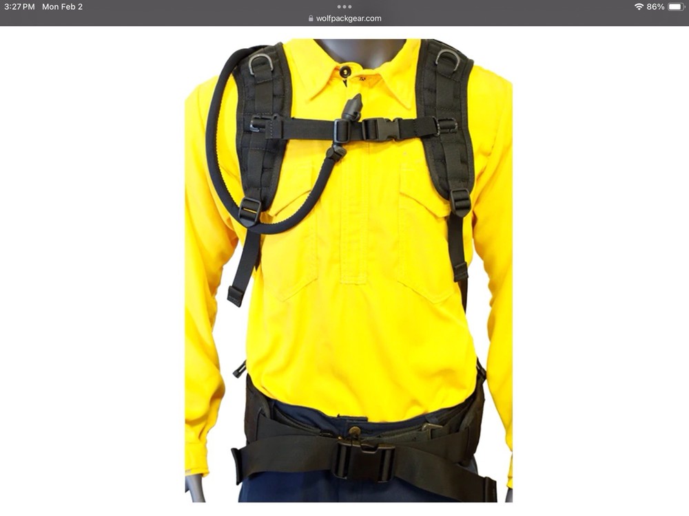 Wolfpack Gear Wildland Firefighter Web Gear Harness WEB-HR-1100-BK EUC UM