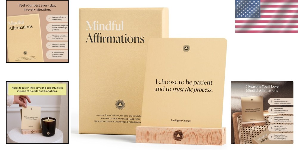 Mindful Affirmation Cards with Stand