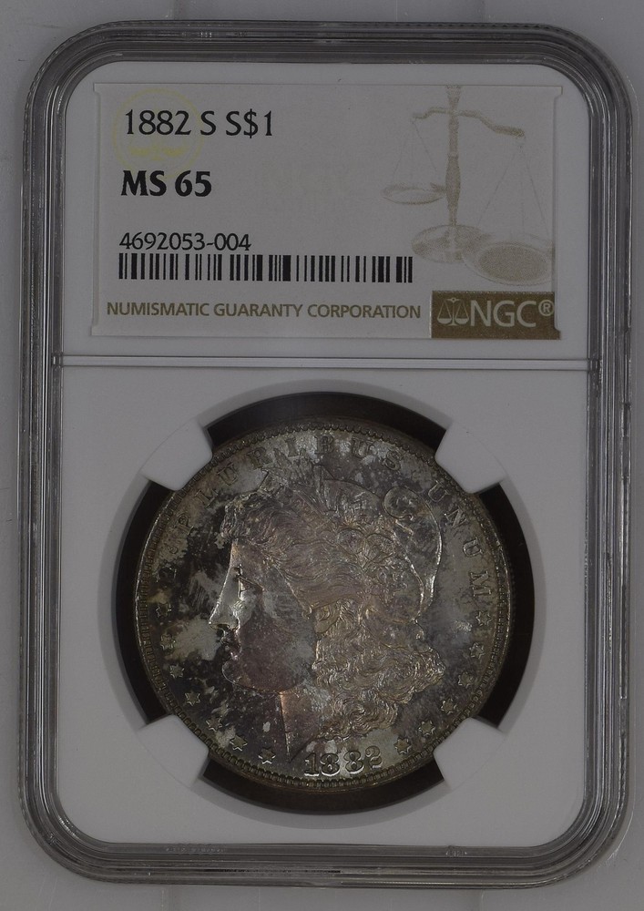 1882 S Morgan Silver Dollar NGC MS-65