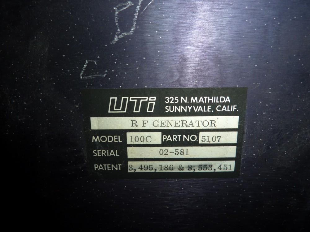 UTI Model 100C RF Generator