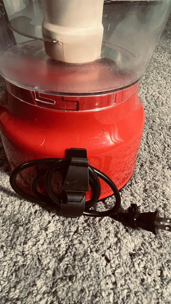 KitchenAid 4 Cup Food Processor Red Motor Base Bowl Lid Blade Pusher