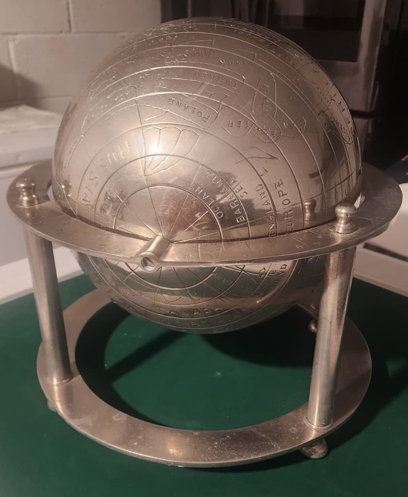 ALUMINIUM GLOBE By Old Modern Handicraft