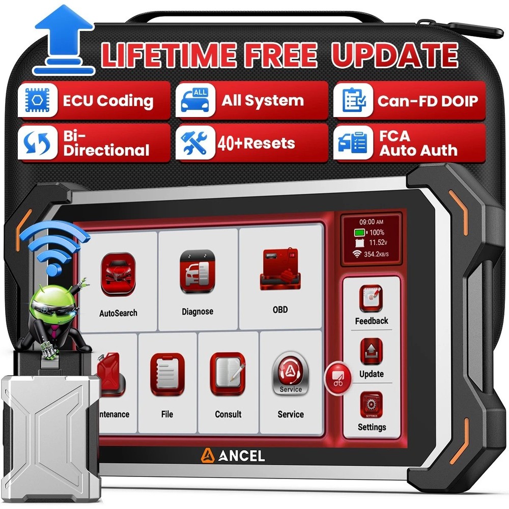 2026 ANCEL DS600BT Bidirectional Diagnostic Scanner ECU Coding Key Programming