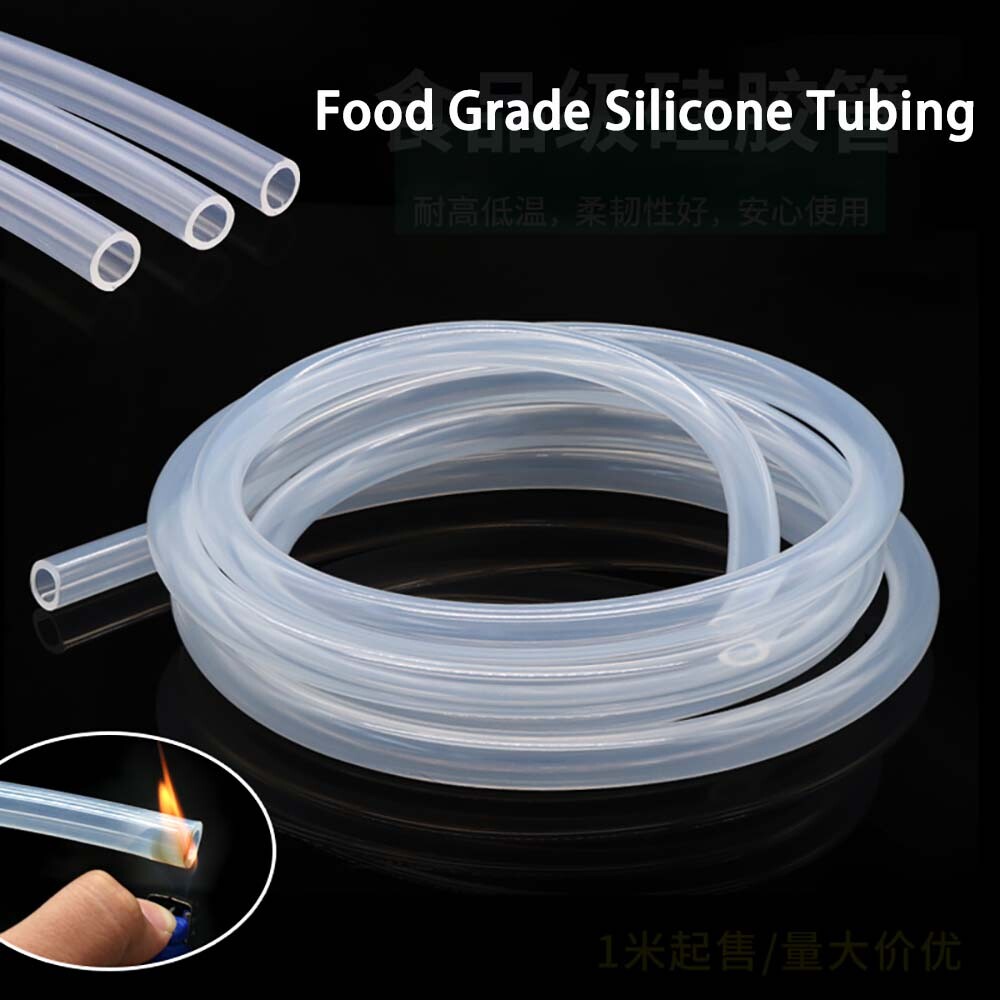 Transparent Silicone Rubber Tubing Hose Medical Food Grade ID from 0.5mm to 60mm