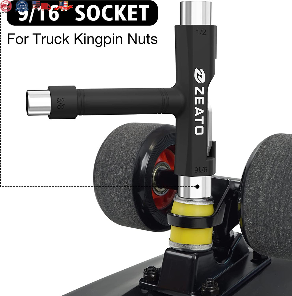 All-In-One Skate Tools Multi-Function Portable Skateboard T Tool Accessory with