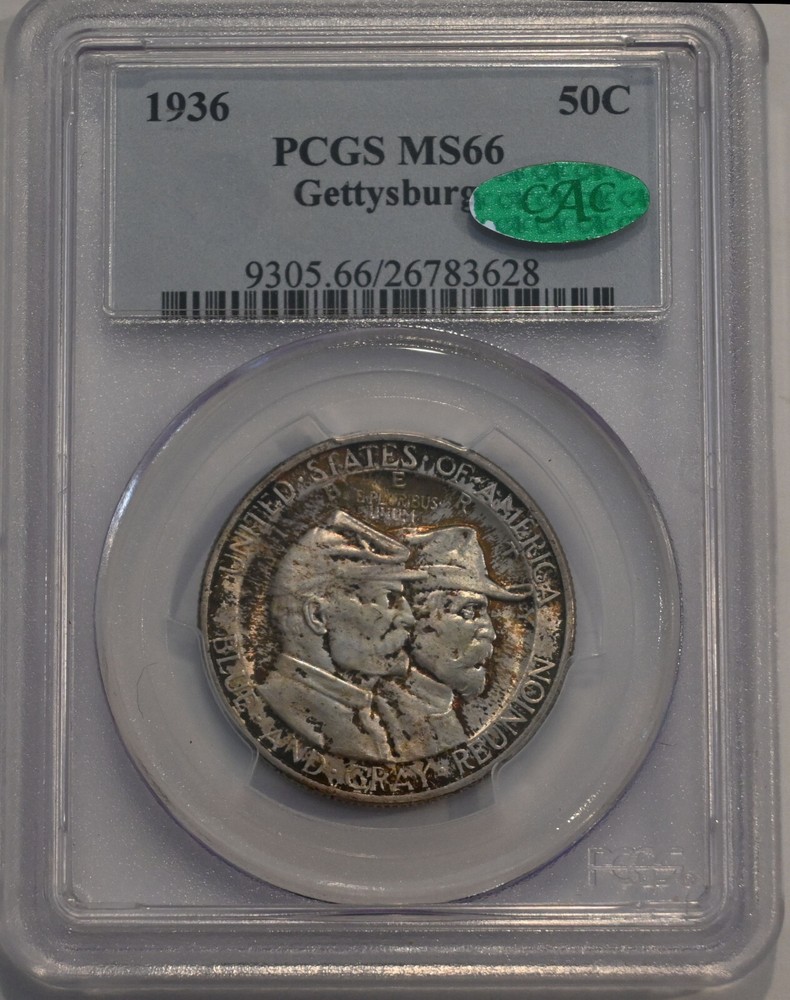 1936 Gettysburg Commemorative Half PCGS MS66 CAC approved!