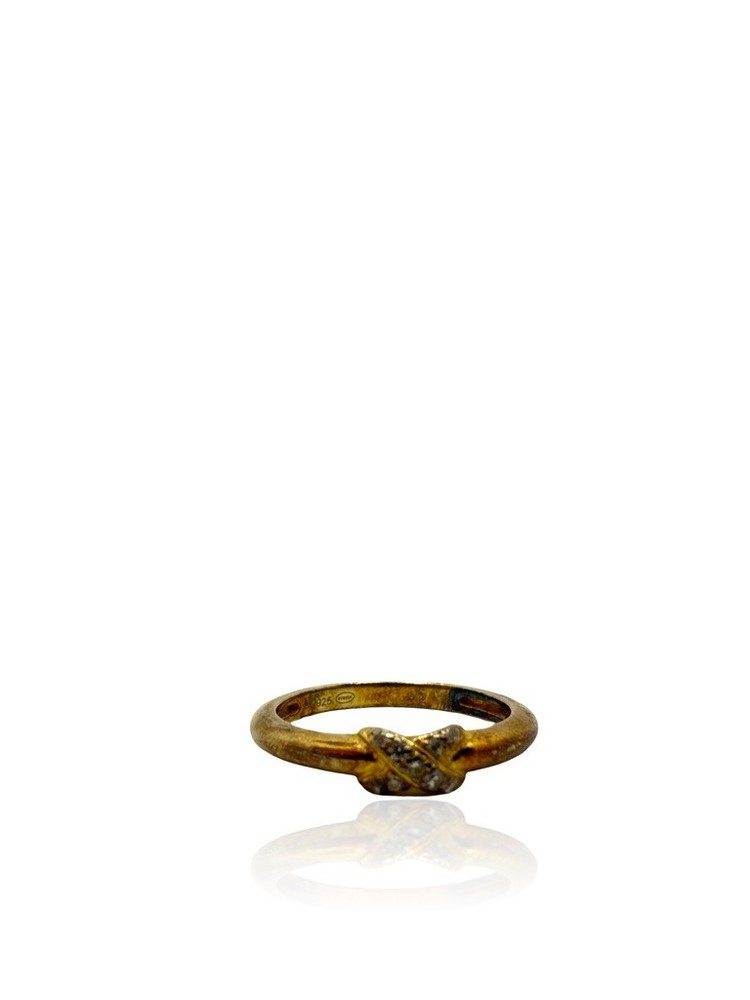 925 Silver Ring Original Design Gold Silver Ring Size 51 16,2 mm Ø