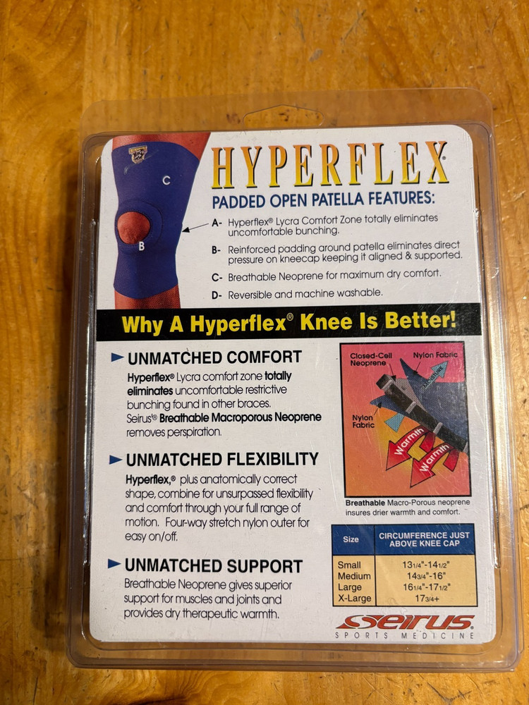 Serius Hyperflex Open Patella Knee Brace - Size S