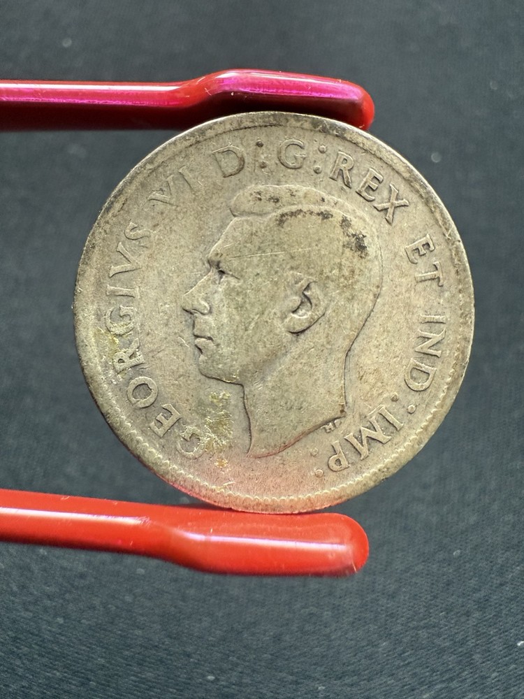 1938 Canada Silver 25 Cents Coin