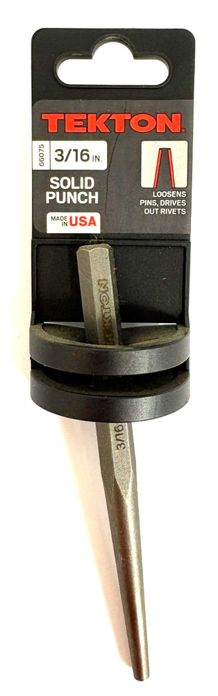 3/16" TEKTON 66075 SOLID PUNCH 5" LONG USA