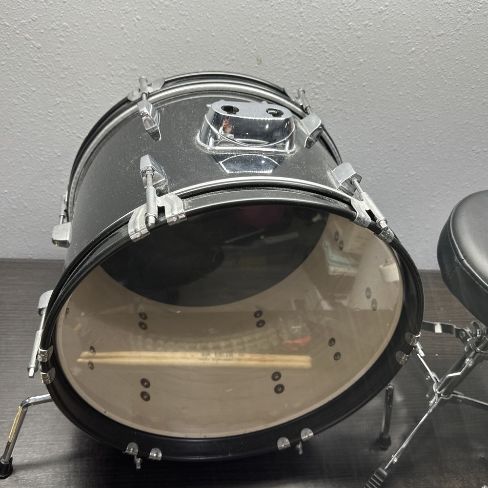 Rogue Lil' Kicker 3-Piece Junior Drum Set Black Pre- Owned