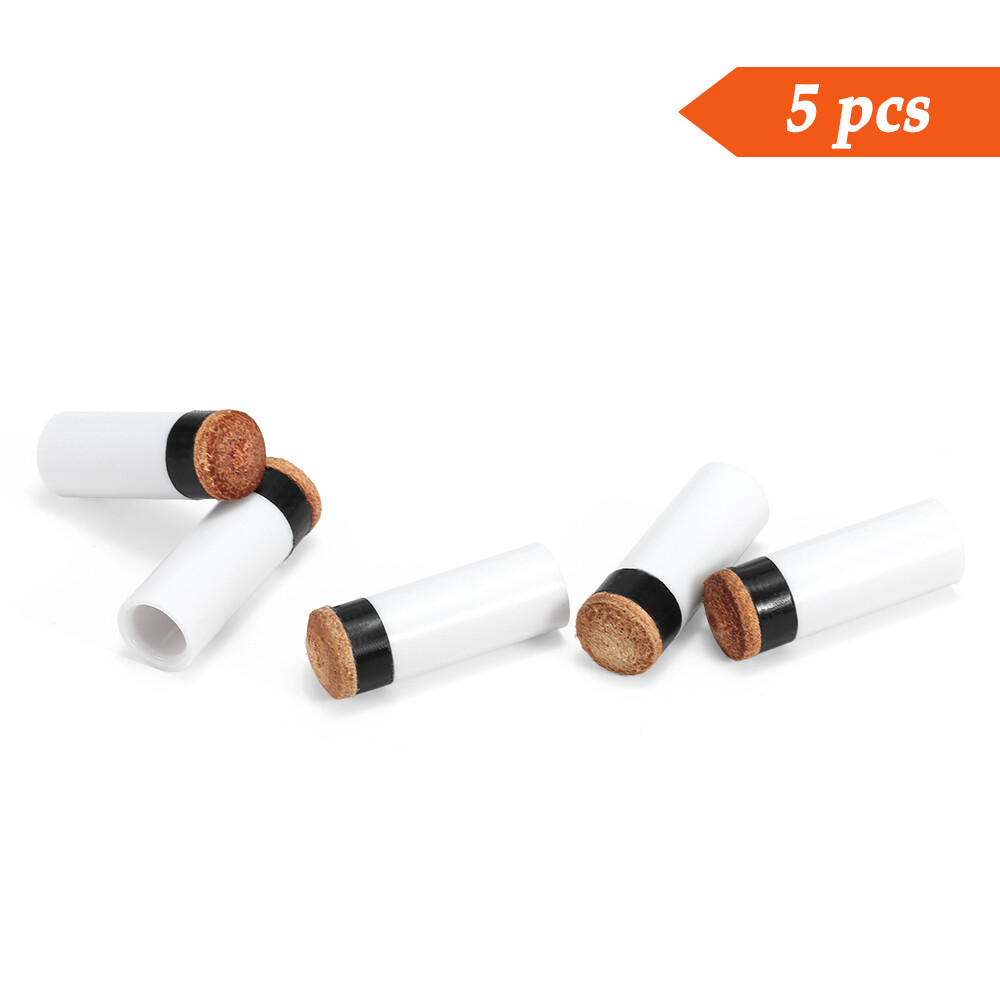 5PCS Screw-on Tips with Pool  Stick Ferrules Billiard  Head Y0W3