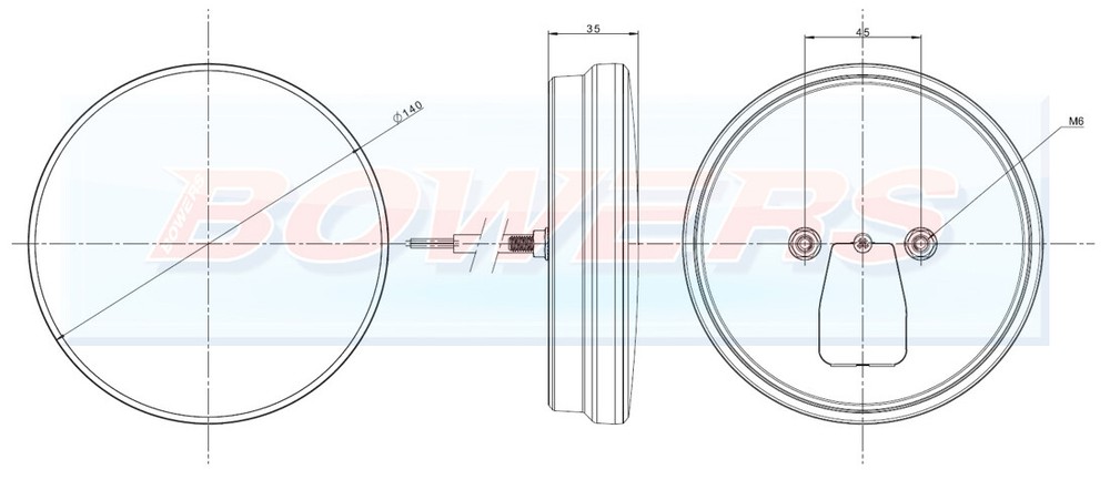 LED REAR ROUND HAMBURGER LAMP LIGHT + PROGRESSIVE DYNAMIC SEQUENTIAL INDICATOR