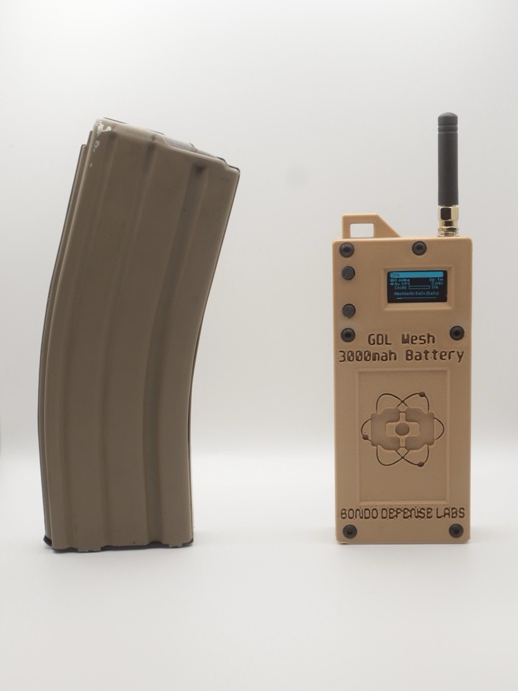 GDL Mesh Off-Grid Communicator - Meshtastic - 3000mAh - 3D Printed - Texas Made
