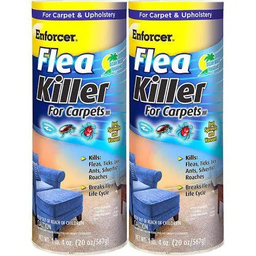 Enforcer Flea Killer For Carpets Multiple Insects Powder 20 oz. 2-Pack