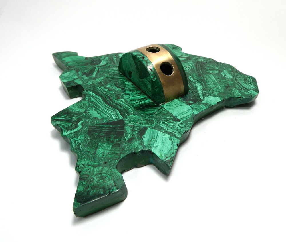 Malachite Pen Holder Desk Set Approx. 1920-1940