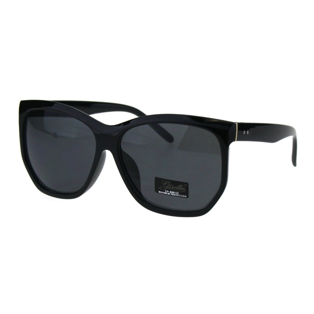 Womens Designer Style Sunglasses Oversized Square Angled Frame UV 400