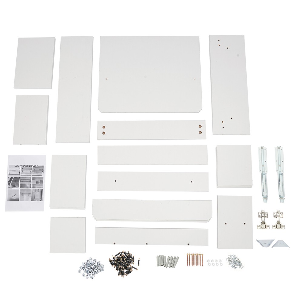 2-tier Wall Mounted Bookshelf Folding Space Saving Table Fold Down Laptop Desk