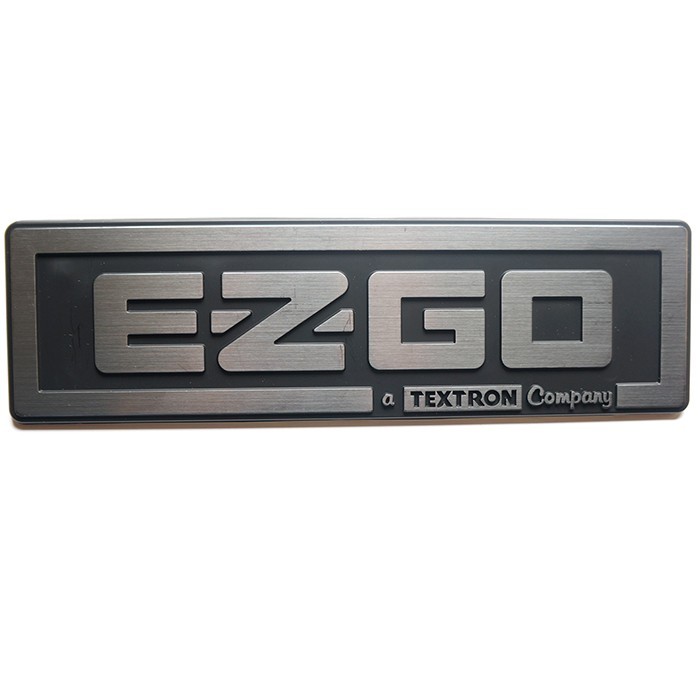 Silver/Black Name Plate Emblem for EZGO Golf Carts 1988-2013