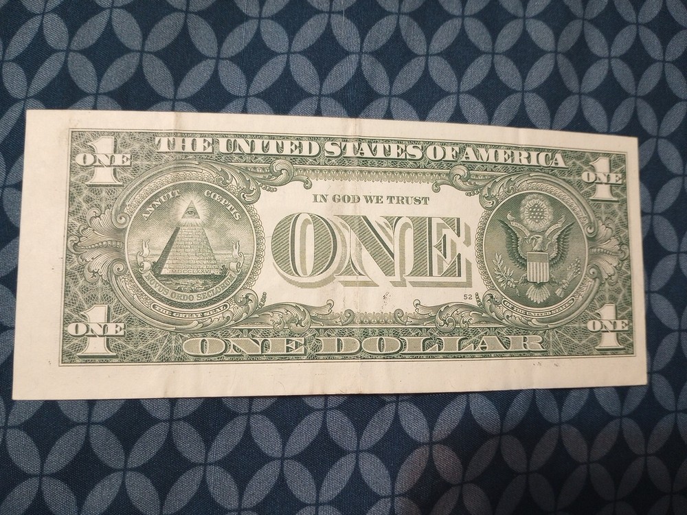 Extremely Off Center Error Misprint $1 Bill 2017A Severely Misaligned Both Sides