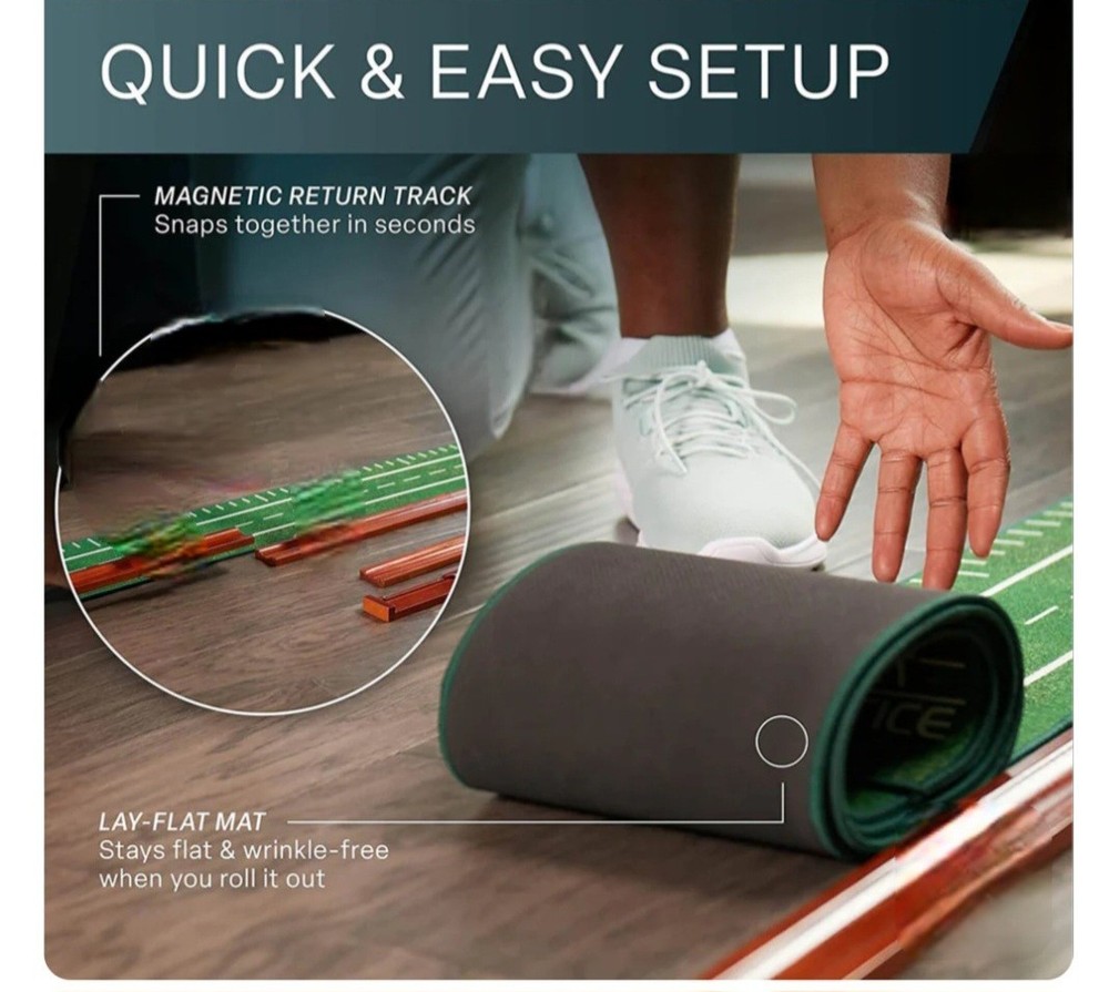 PERFECT PRACTICE Putting Mat Compact 8 Feet NEW