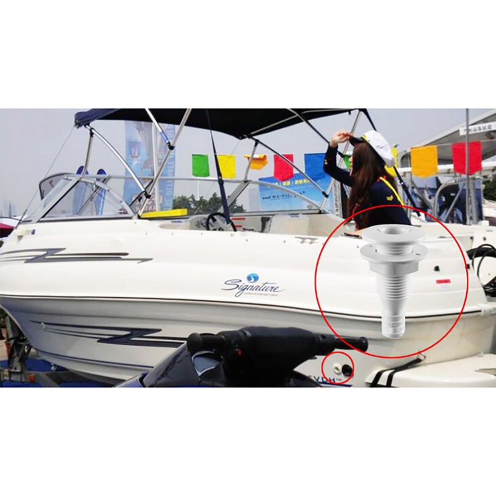 1 Set 3/4 Inch Hose Bilge Pump Installation Kit With Thru Hull Drain Plug