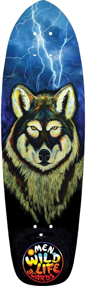 Omen Boards Bolt Wolf Mini Cruiser Skateboard Deck - 8.5" x 29"