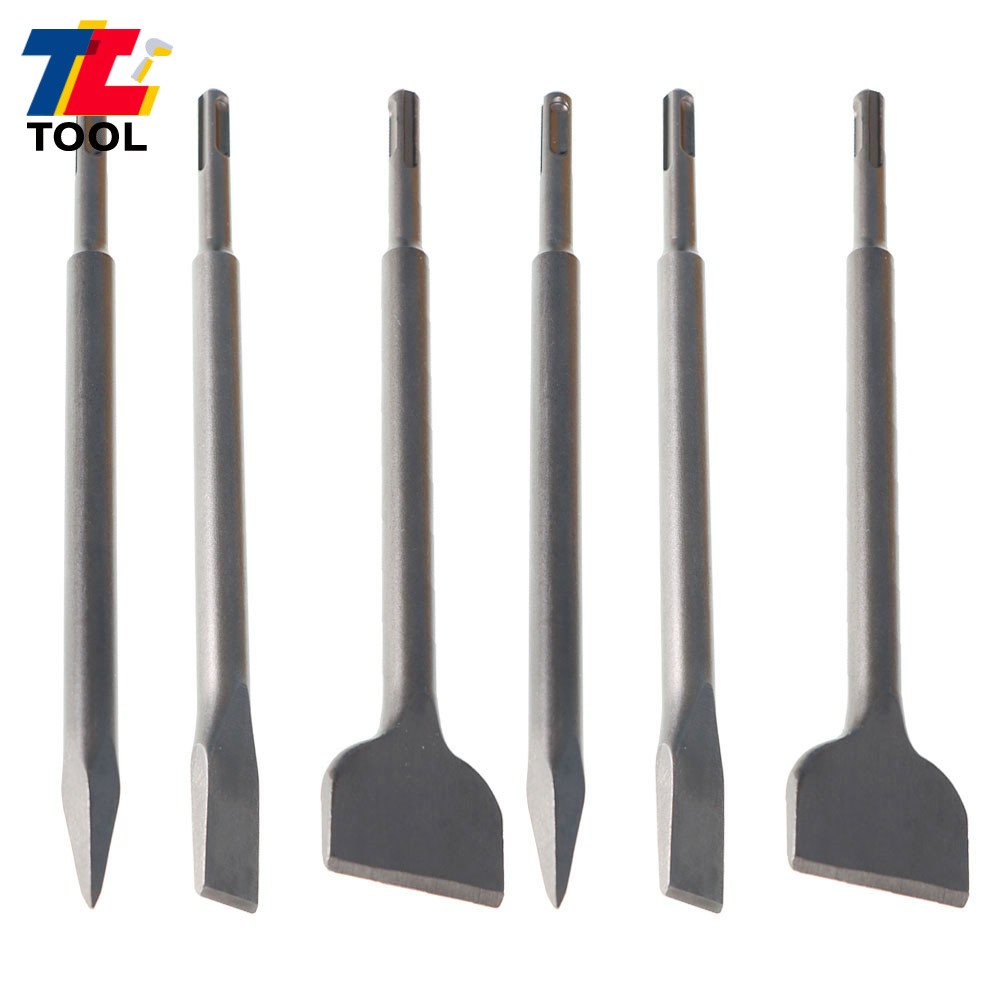 6-Pcs Concrete Drill Bit Set Rotary Hammer Bits Chisel With Point Chisel