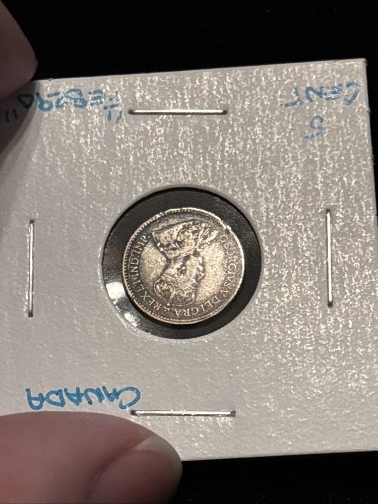 1919 Canada 5 Cents Silver “Feb290” Circulated