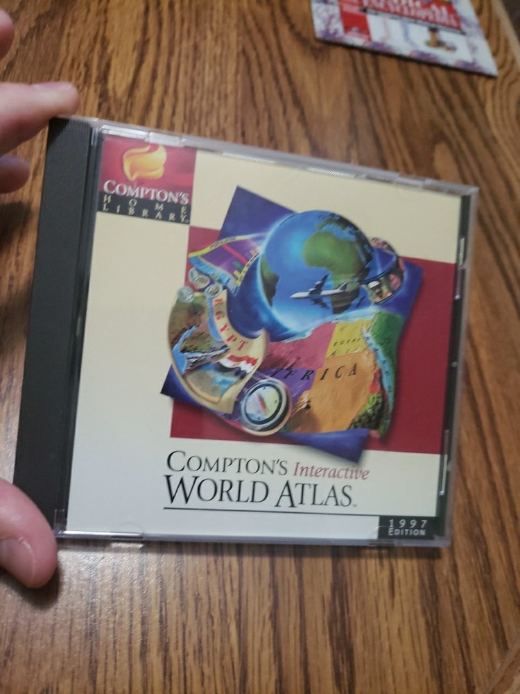 Comptons Interactive World Atlas 1997 Edition PC CD-ROM Software Windows 95