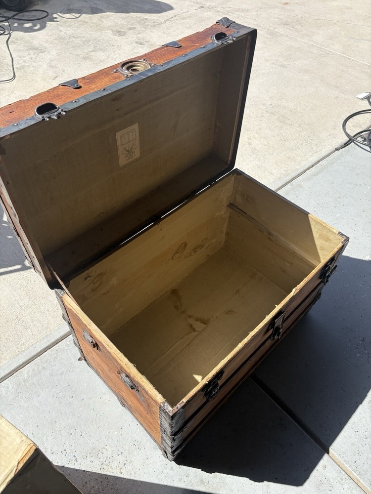 Antique Trunk In Great Condition With Insert.