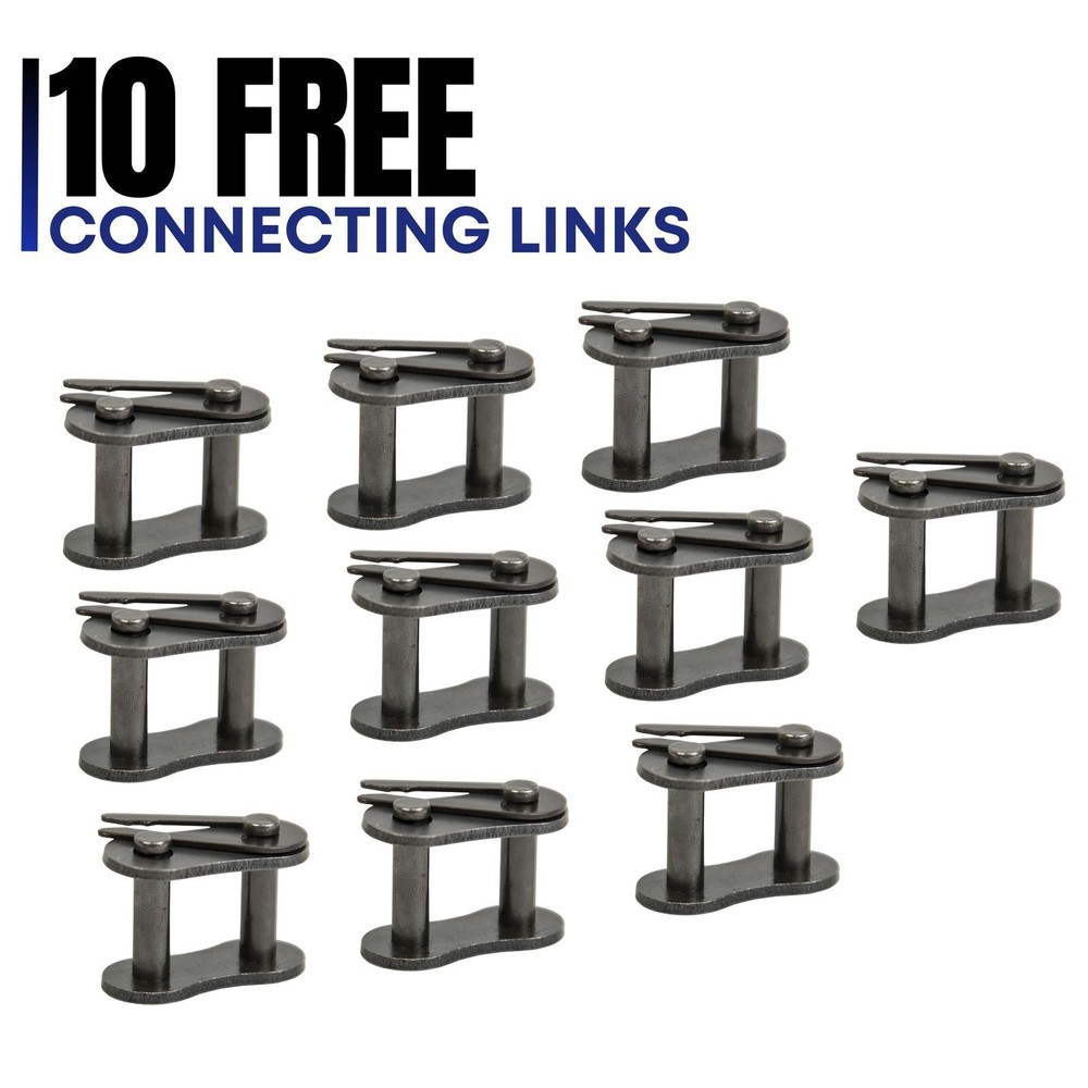 #60 Roller Chain 50 Feet with 5 Connecting Links