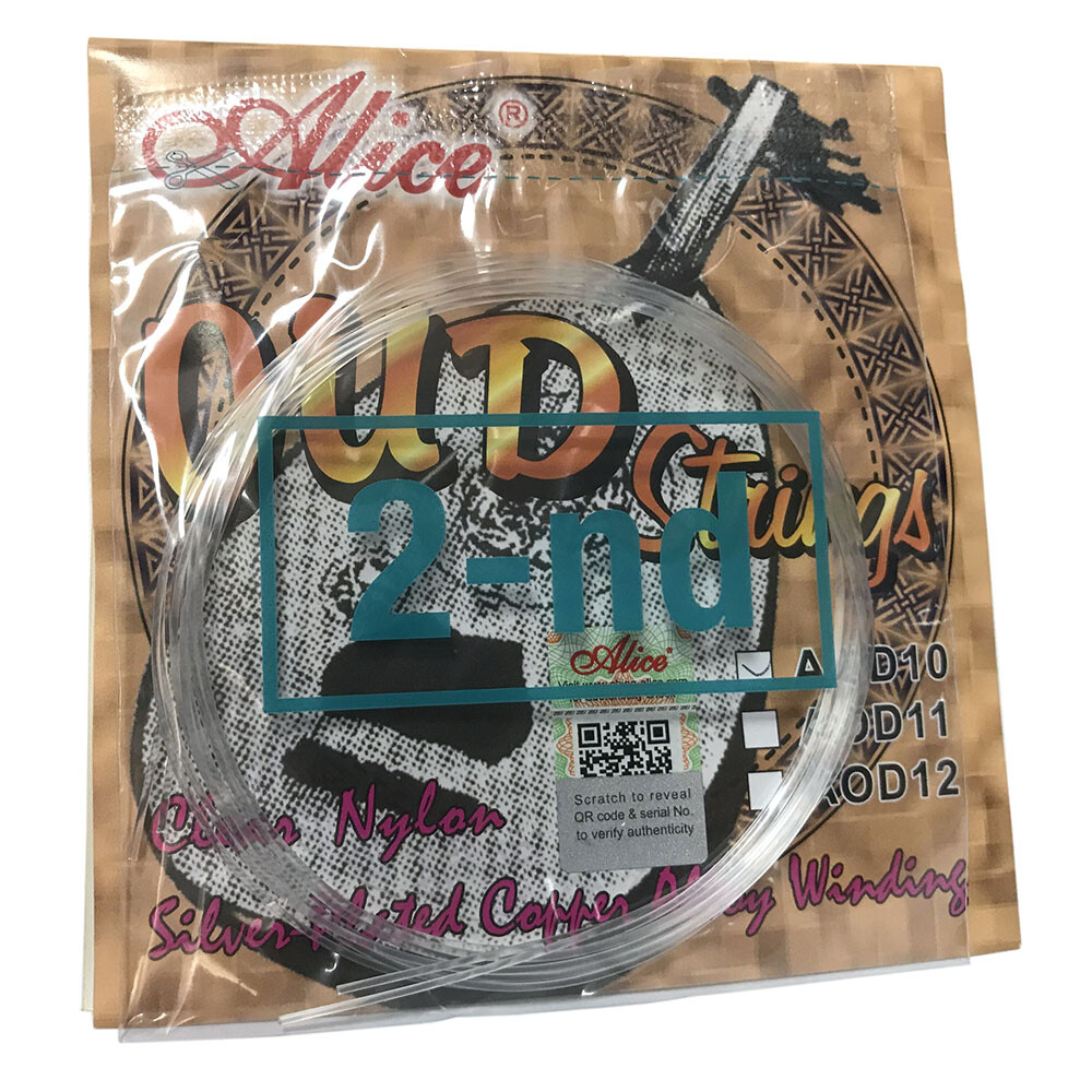 10 Sets AOD10 Strings for 10-string OUD Clear Nylon Silver Plated Copper Alloy