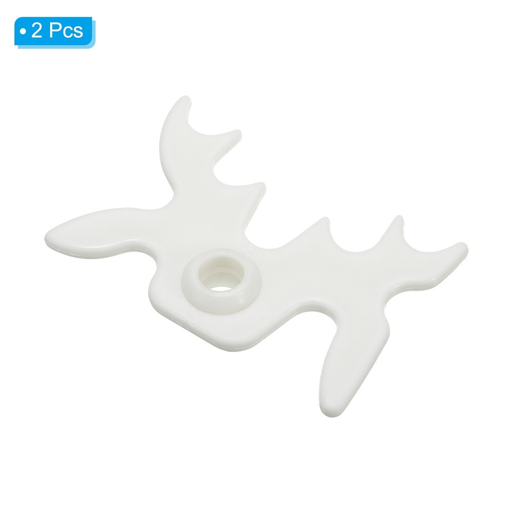 Billiard Bridge Head 13mm ID, 2pcs Plastic for Pool Table, White